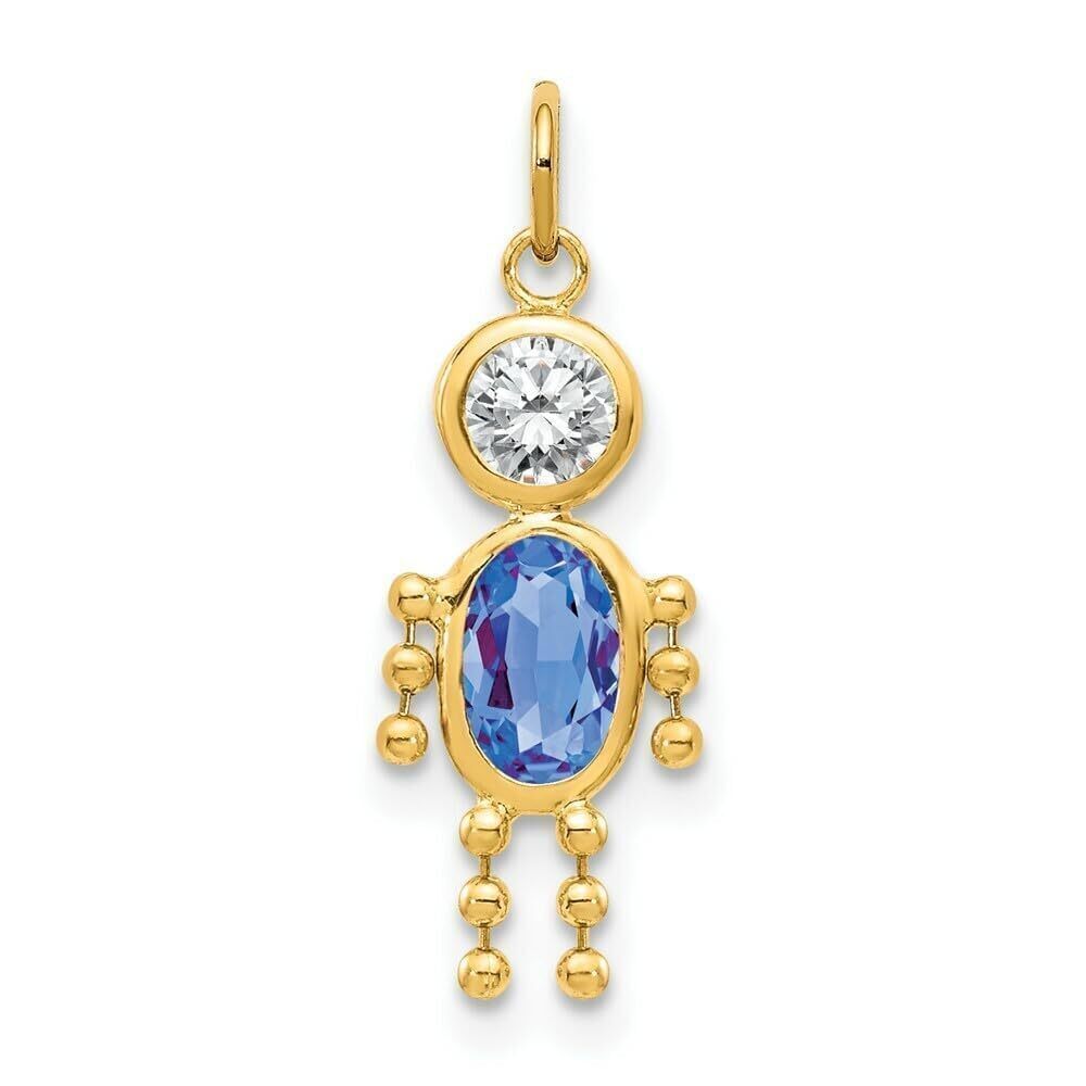 2528 14k September Boy Birthstone Charm